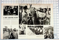 1956 Suez Crisis Egypt UN Cease-Fire Magazine Page Eden Petrol Rationing picture