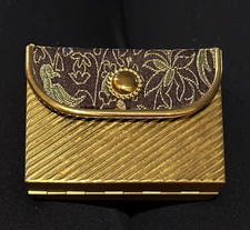 Vintage Mid-Century Gold Tone Minaudière Carryall Party Case, Complete Vanity Se picture