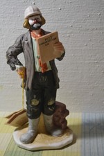 Vintage Flambro Emmett Kelly Jr Porcelain Constuction/Engineer  Hobo Clown picture