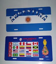 2 ARGENTINA GIFTS: 1 ARGENTINA  LICENSE PLATE + 1 COPA AMERICA LICENSE PLATE $30 picture