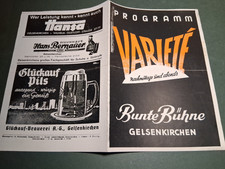 1941 oct. GELSENKIRCHEN program COLOURFUL STAGE variety circus acts picture