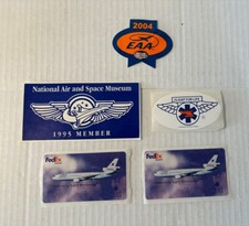 Vintage General Aviation Stickers, NASM, EAA & More, Lot of 5 picture