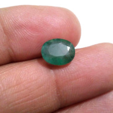 Unique Zambian Emerald Oval Shape 2.75 Crt Gorgeous Green Faceted Loose Gemstone picture