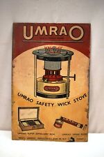 Vintage Umrao Safety Wick Stove Tin Sign Advertising Super Jewelry Box Spray 