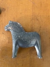 Vintage Norwegian Pewter Dala Horse Figure, TBP TINN/Scandinavian, 2.5