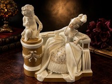 Antique Rosenthal K476 Lady Cupid Figurine J May Signed Selb Bavaria Germany picture