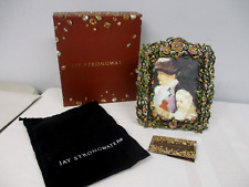 JAY STRONGWATER JEWELED SWAROVSKI CRYSTAL ENAMEL FLORAL PICTURE FRAME NEW MIB picture