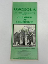 Vintage 1970 Osceola, Arkansas Chamber of Commerce Brochure Photos Map P3 picture