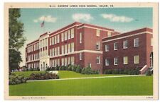 Salem Virginia c1950's Andrew Lewis High School building, U. S. flag picture