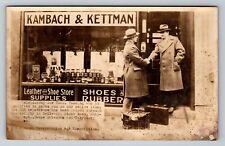 Kambach & Kettman Leather & Shoes Supplies Davenport Iowa RPPC Postcard picture
