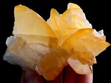 257.50g New Varieties Natural Fluorescent Yellow Calcite Mineral Specimen/Hunan picture