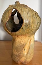 Vintage Handmade Abstract Studio Pottery Ceramic Vase Decorative Modern 1970s picture