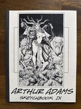 RARE ARTHUR ADAMS Sketchbook IX HAND SIGNED Comic Art Out Of Print picture