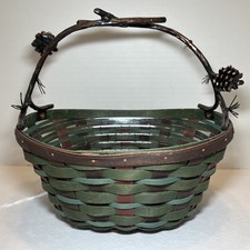 Longaberger 2012 Collector’s Club Evergreen Basket  W/ Protector & Original Box picture