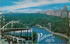 Postcard of Penthouse Club overlooking Central Park New York City - Old Photo picture