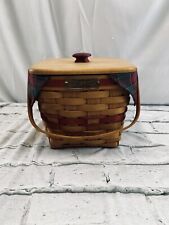 1995 Longaberger Christmas Collection Cranberry Basket w/Protector, Liner & Lid picture