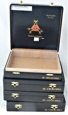 Vintage Wood Monte Cristo Cigar Box Black Stash Trinket Box Wooden Jewelry Box picture