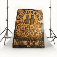 Antique 1890’s-1900’s Fairbanks Gold Dust Washing Powder Sign 13x19 Advertising picture