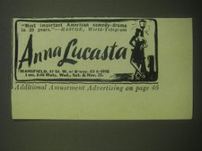 1944 Anna Lucasta Play Ad - Most important American Comedy-Drama in 20 years picture