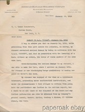 Official Document 1918 S.S. Texas & U.S.S. Denver Collision Notarized Report picture