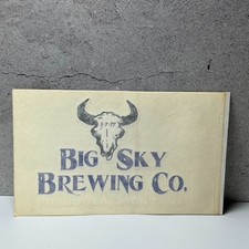 VTG Big Sky Brewing Co Beer Advertising Sticker Decal Buffalo Skull 6x4
