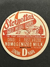 Vintage Stornetta's Dairy Milk Bottle Cap Napa Sonoma California  picture