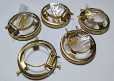 5 Polished Solid Brass Three Screw Clamp-On Lamp Shade Holders  2 1/4