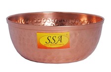 Copper Bowl Pure Copper Hammered 400 ML Approx For Ayurveda Health Benefits 1 pc picture