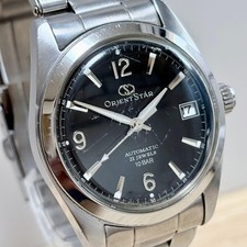 Orient Star WZ0091ER Automatic 34mm Black Dial Steel Bracelet Date Used picture