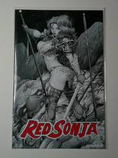 ARTHUR ADAMS Invincible Red Sonja #1 INDIEGOGO Black/White Variant NM/MINT RARE picture
