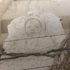 BEAUTIFUL Antique Victorian Wicker Pram Infant Photo Cabinet Card 1880s Row Hous picture