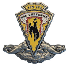 US Navy USS Cheyenne SSN773 submarine challenge coin 2
