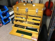 8 Drawer Hard Wood Tool Box Chest Cabinet Storage Locking Mechanic Shop Garage picture