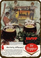1964 DR. PEPPER Cola Christmas Vintage-Look DECORATIVE REPLICA METAL SIGN picture