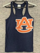 Auburn University Tank Top Womens Small Navy Orange Racer Back Rivalry Threads picture