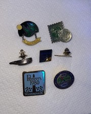 Vintage Old telephone advertising buttons pins lot picture