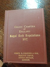 1907 Grand Chapter of Englad Royal Arch Regulations  Freemasonry  masonic/844 picture