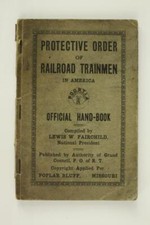Vintage Paper Protective Order Railroad Trainmen Official Handbook L. Fairchild picture