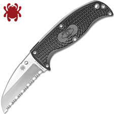 Spyderco Enuff Sheepfoot Fixed Blade VG10 Serrated Edge Black FRN Handle FB31SBK picture