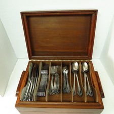Vintage National stainless steel flatware Dynasty set for 12 picture