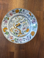 Antique England Ashworth Bros Hanley Asian Floral Bird  Design B9641 1880-1910's picture