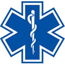 12 Inch Reflective Star Of Life EMS EMT Paramedic Vinyl Sticker picture