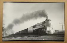 RPPC Atchison Topeka Santa Fe ATSF BLUE GOOSE Fast Mail Medway KS OTTO PERRY picture