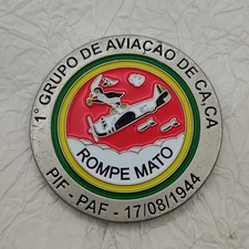 Brazil 1st Fighter Group Senta a Pua Jambock WWII Aviation Challenge Coin picture