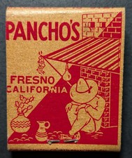 Vintage Pancho's Mexican Restaurant Fresno CA Full Matchbook picture