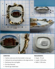 Antique Germany Gardner MA High School Porcelain Souvenir Dish Silverthorne picture