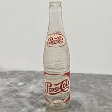 Vintage Pepsi-Cola 10 oz Glass Bottle Charlotte NC ACL Logo Textured Soda Bottle picture