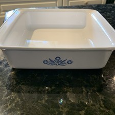 Vintage 1970s Corning Ware P 322 Blue Cornflower 8” X 8” X 2” Baking Dish picture