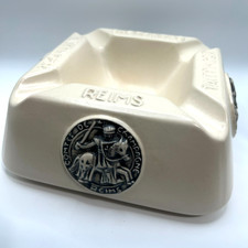 Vintage Taittinger Champagne Reims Ceramic Cigar Ashtray France Comtes 8