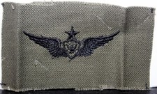 US Army Senior Aircraft Crewman Wings Badge Insignia Olive Drab Fatigue Patch V picture